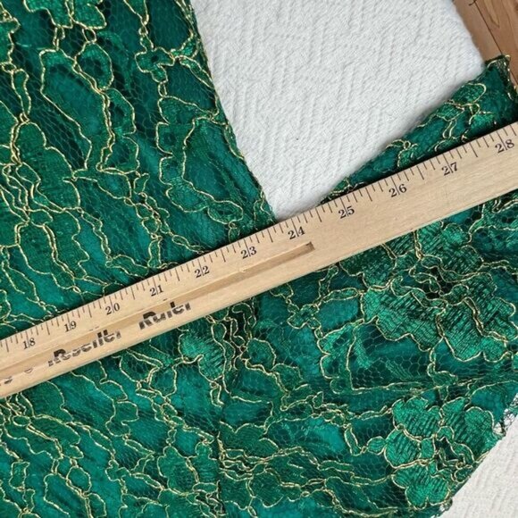 Vintage Women’s XL Green Embellished Jacket Coat Blazer Christmas Holiday NYE - Picture 5 of 15